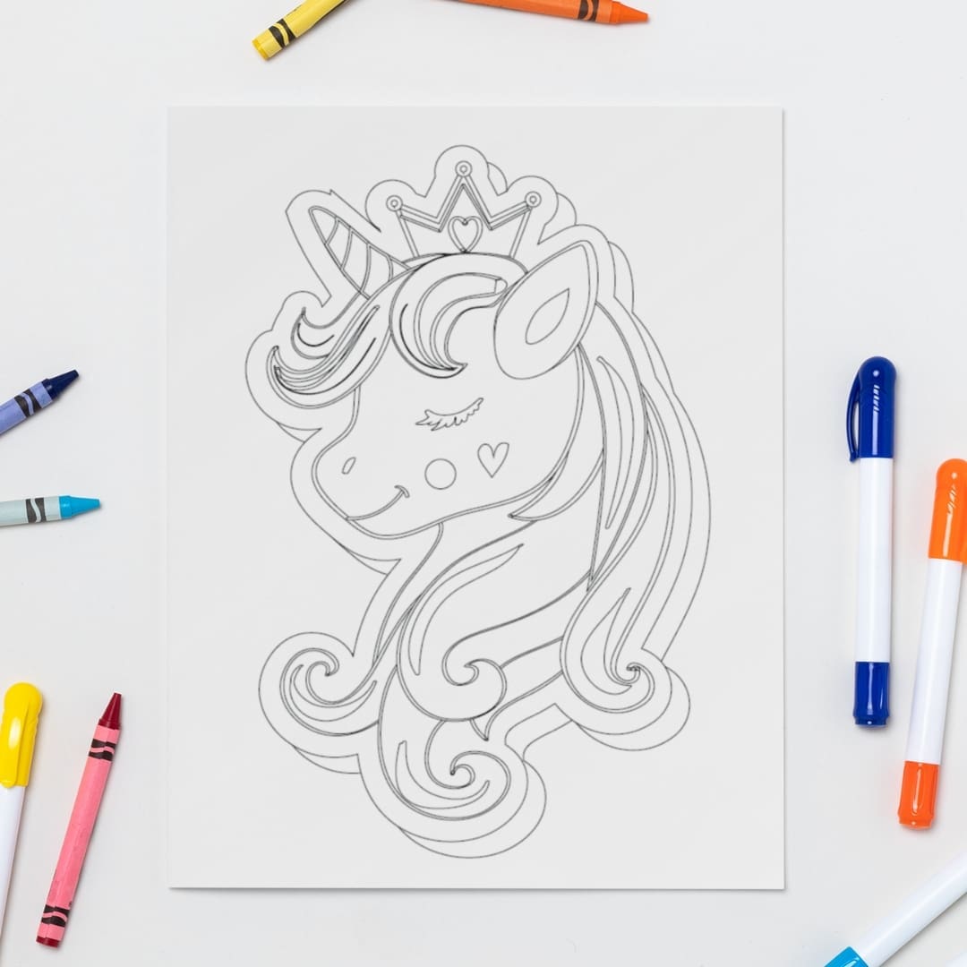 Unicorn Coloring Pages - Image 2