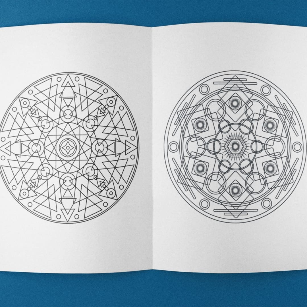 Simple Circular Mandala Coloring Book - Image 2