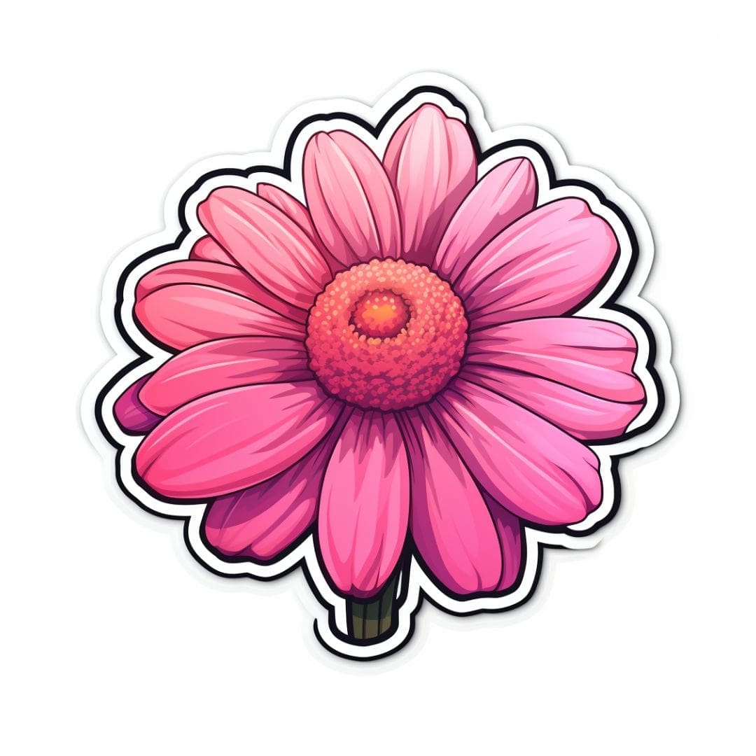 Pink Flowers Stickers - Image 2