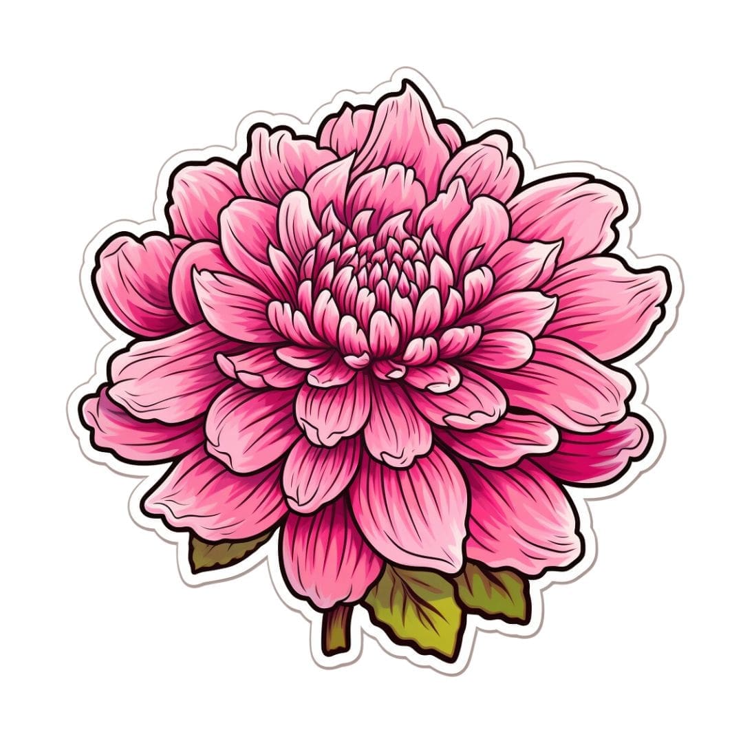 Pink Flowers Stickers - Image 3