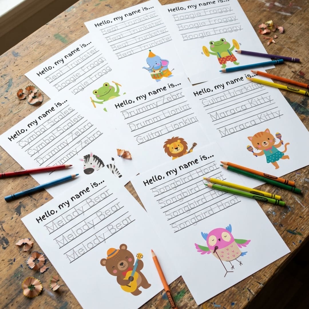 musical adventure activity sheets