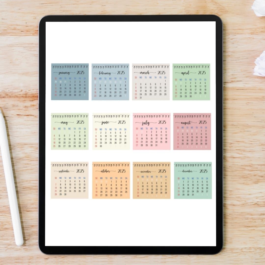Mini Calendar 2025 Labels - Image 12