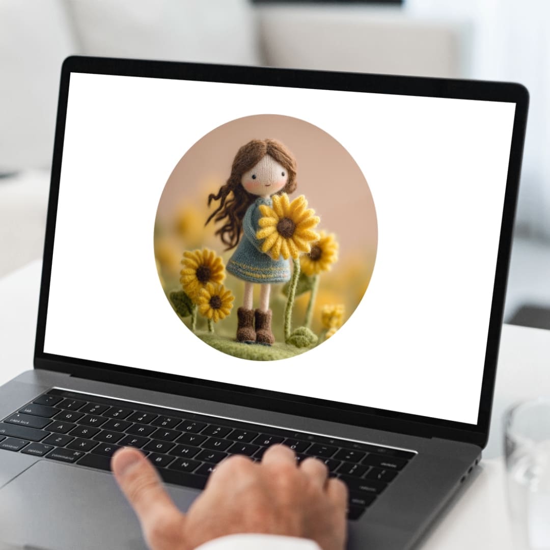 Wool Doll Circle Stickers - Image 2