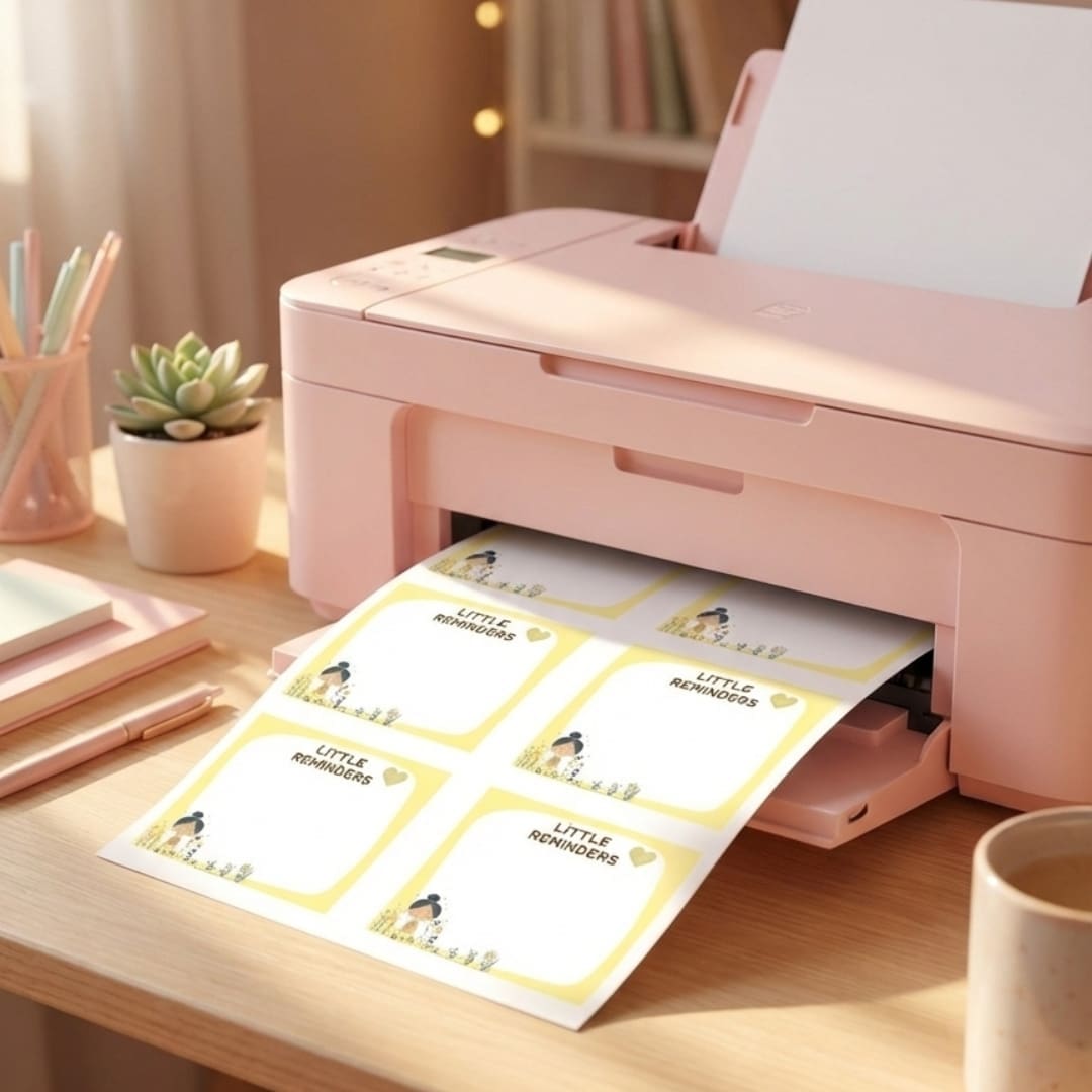 March Girl Energy printable note papers set featuring pastel-themed designs with sections titled “Little Reminders,” “Random Thoughts,” and “What’s Next?” with cute illustrations and space for writing notes.