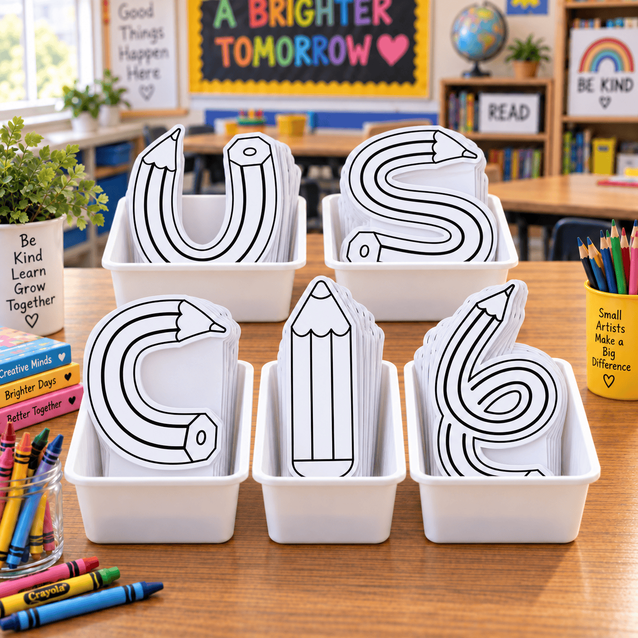 44-page Back to School Shop printable PDF for kids with school supplies, backpacks and pouches to color, cut, assemble and play with. Perfect for classrooms, teachers, homeschool and back-to-school crafts.